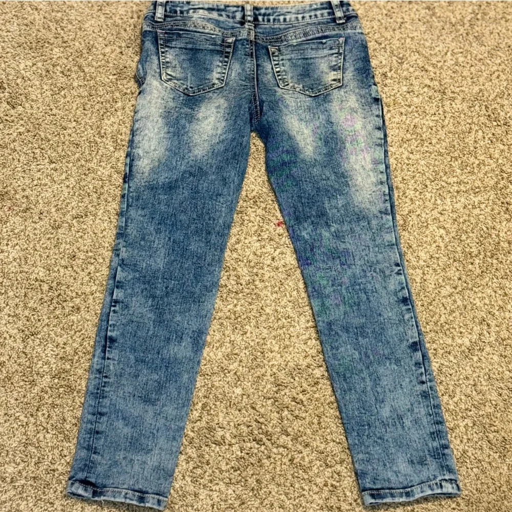 Almost Famous Kids Blue Patchwork Jeans